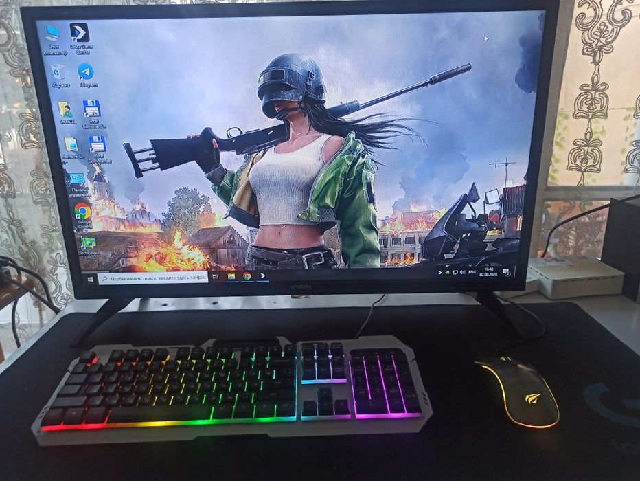 Компьютер DDR4 Core i3 6100+GT1030 + tv Монитор 32