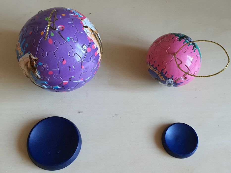 Puzzle ball cu cai ,de agatat