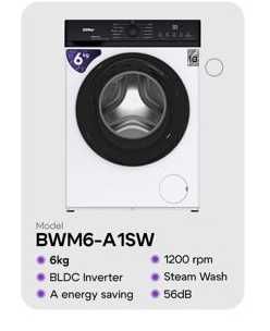 Стиральная машина ZIFFLER inverter 6-8 kg/Функция пара  STIAM