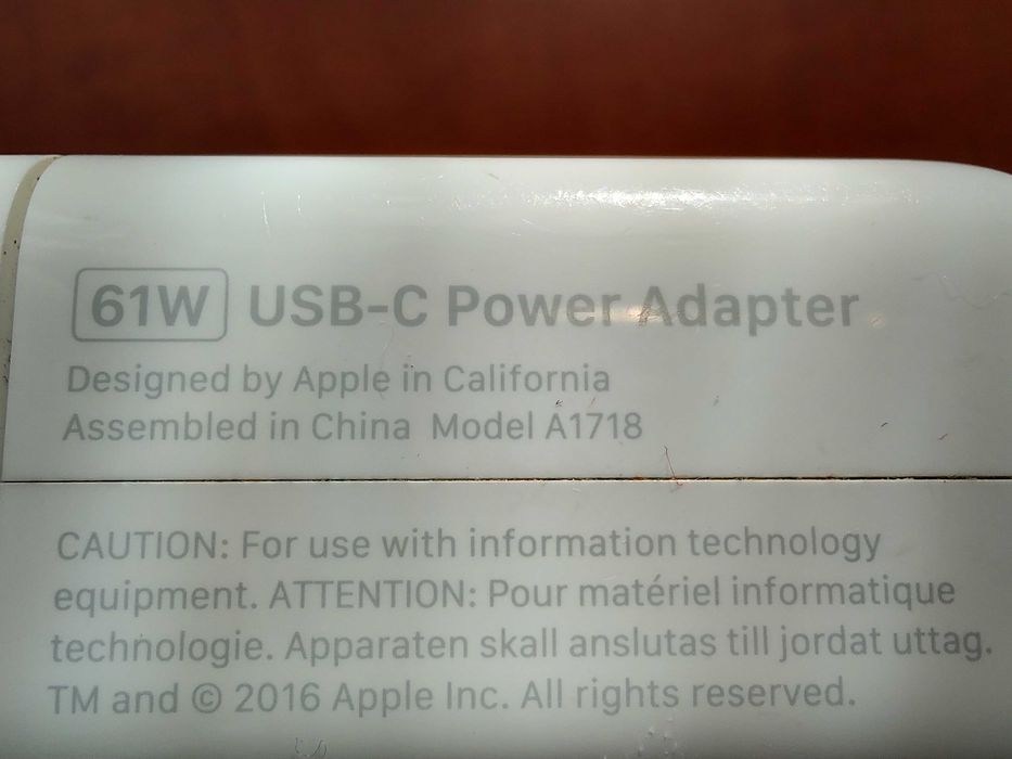 Incarcator original Apple USB-C  61W A1718 87W A1719 96W A2166