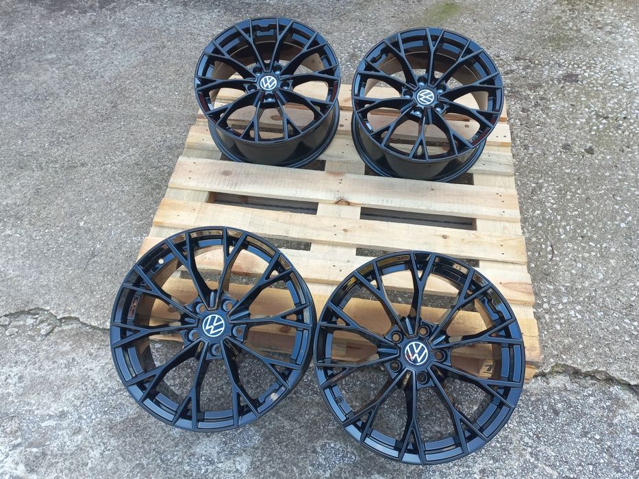 17"Vw Gtd GtiBlack Gloss 7.5j et40 Golf Passat Tiguan Touran Caddy Seat Škoda Чисто Нови