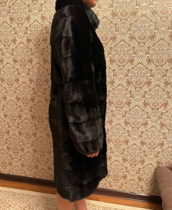 Шуба норковая, горизонтальная