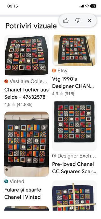 Esarfa loggo Chanel
