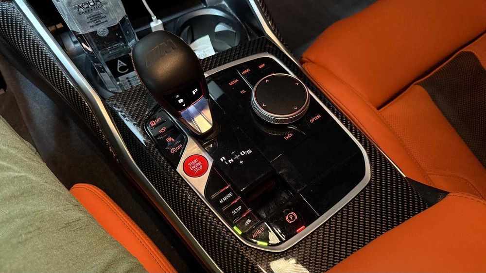BMW M3 Competition xDrive - HUD, Camera 360, ACC | Isle of man green metallic | Leather Merino/Kyalami orange/black