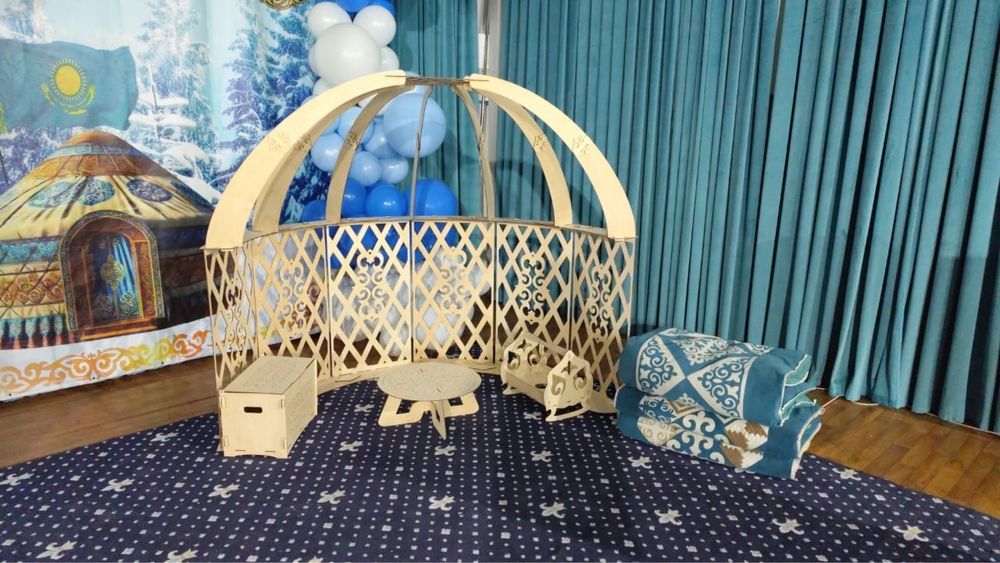 Киіз үй мини полуюрта из фанеры