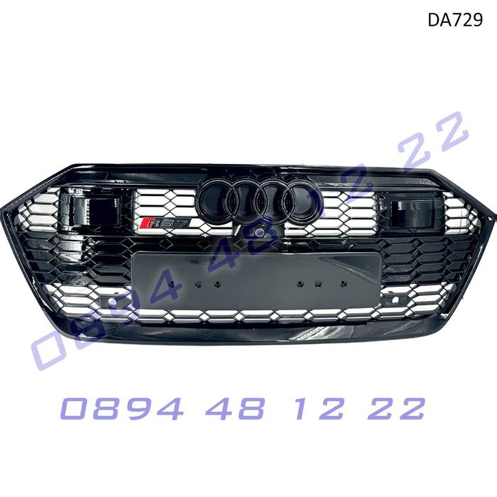 Предна решетка RS AUDI A7 18-23 ACC quattro Черна грил броня ауди а7