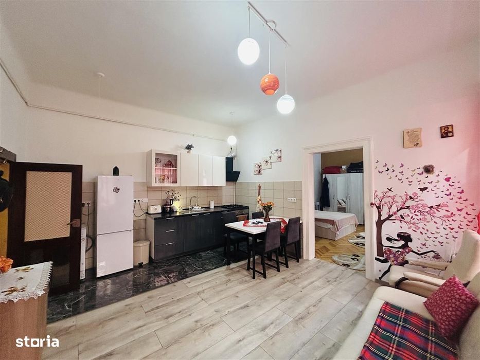 Apartament in centrul Sibiului – 57 mp utili + pivnita 11 mp, mobilat