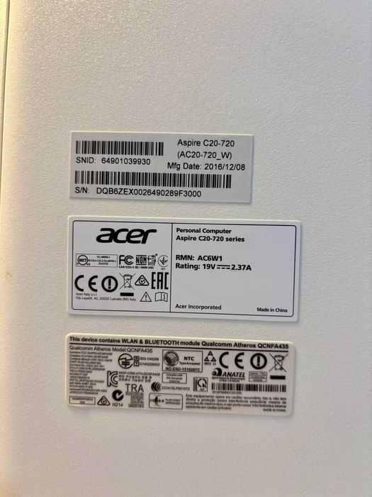 Calculator ACER ALL-IN-ONE C20-720 (Monitor si Unitate Integrata)