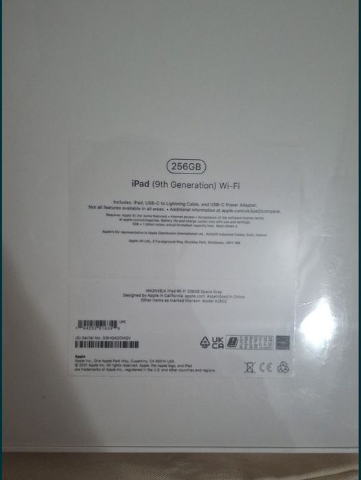 Продаю новый Ipad, 256GB, 9th generation,