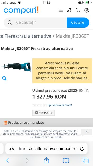 Fierastrau sabie Makita JR3060T ca nou