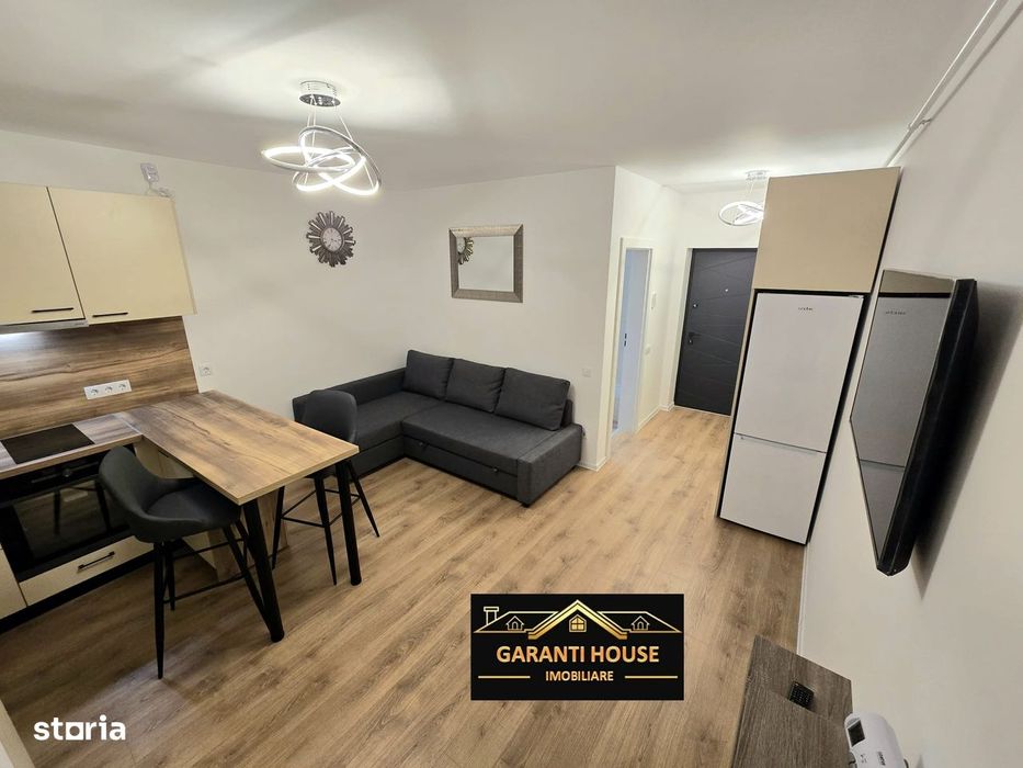 Bloc nou, garsoniera mobilata si utilata, parcare, 300€/Luna