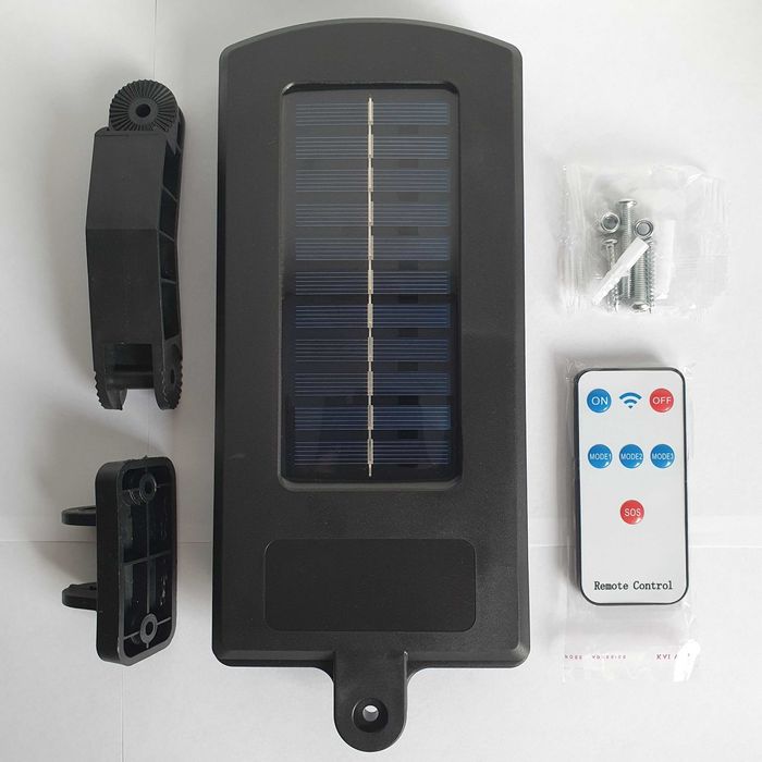 Lampă LED solară stradală, Senzor de mișcare și lumină, Telecomandă
