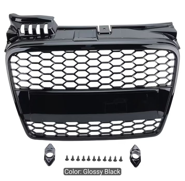 Grila Centrala fagure Audi A4 B7 negru lucios plastic abs