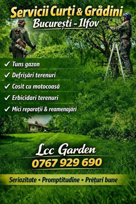 Ofer servicii de grădinărit, tuns gazon / iarba