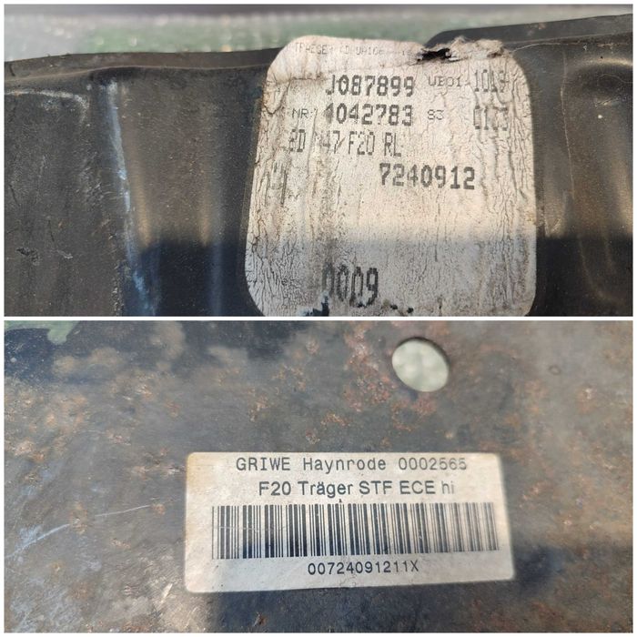 Armătură / Traversă bară spate BMW Seria 1 F20 F21 7240912 2014 / [2011-2019] / (1C3)