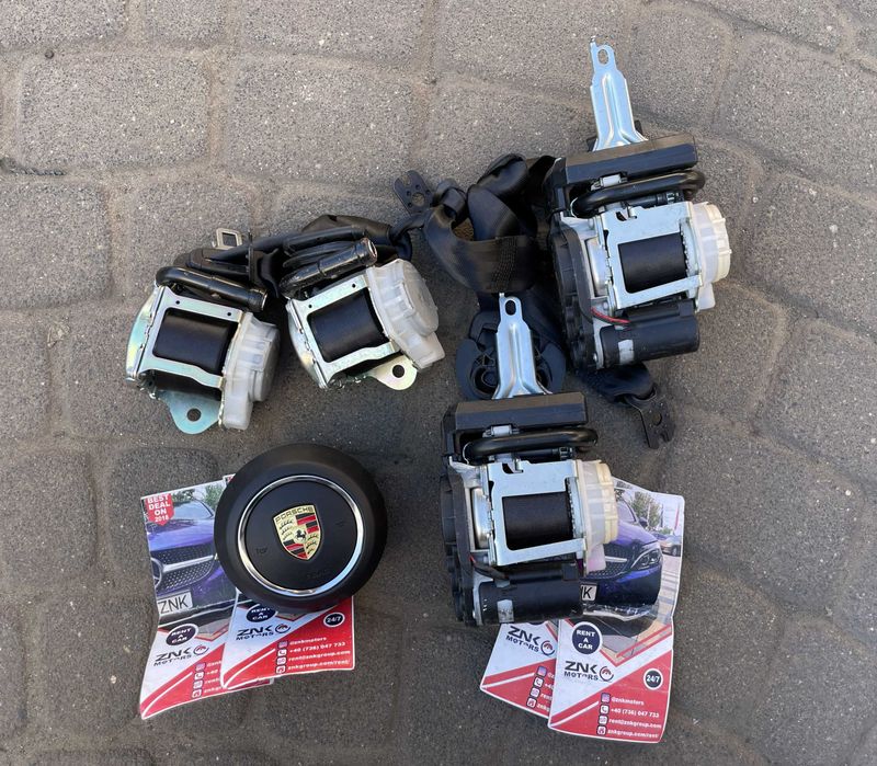 Porsche Cayenne 9Y - airbag volan - set centuri de siguranta Presafe - fata spate