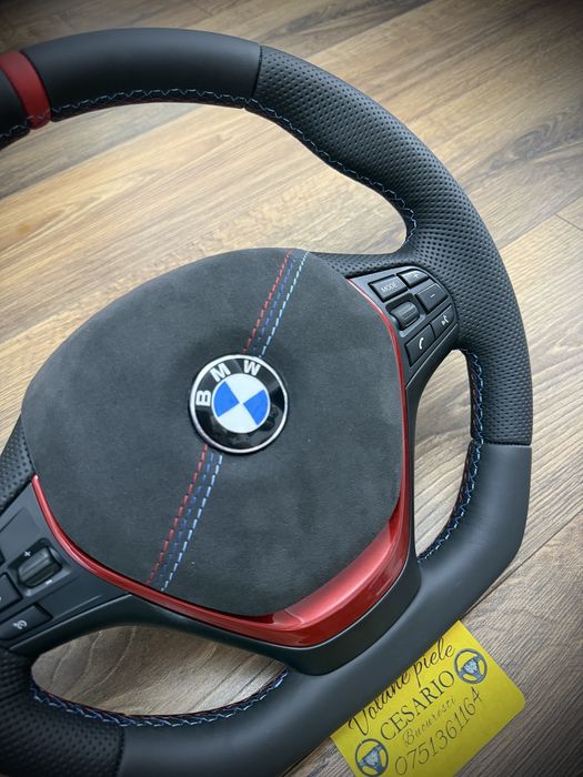 Volan piele naturală BMW seria 1 2 3 4 F20 F22 F30 F31 F32 F33 F34 F36