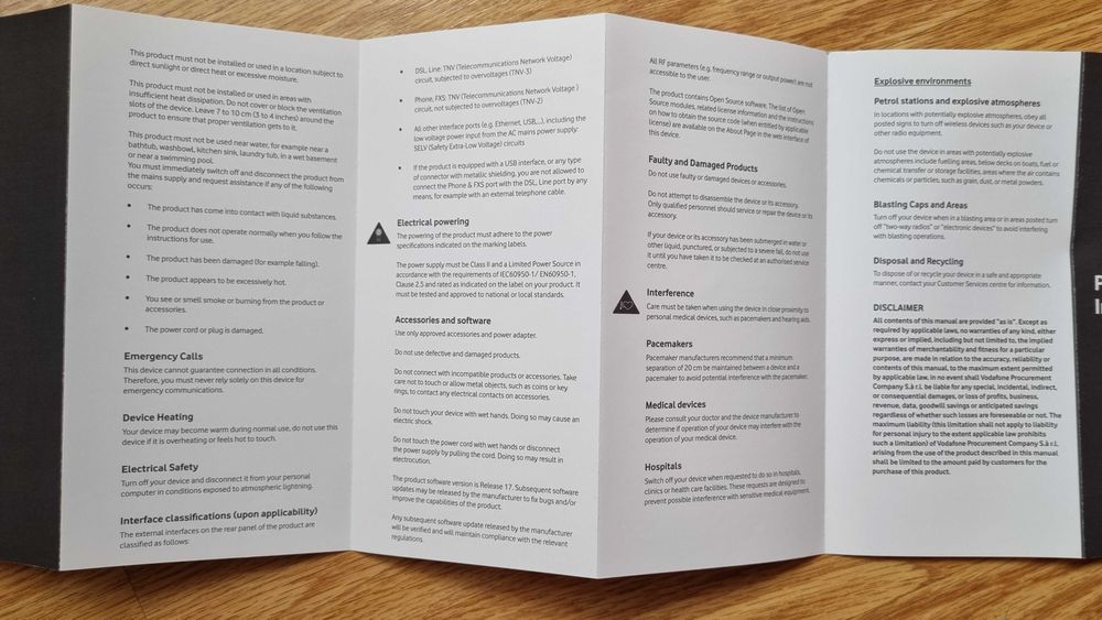 2x Routere Vodafone WIFI HUB THG300 Dual Band/ Router Vodafone HHG2500