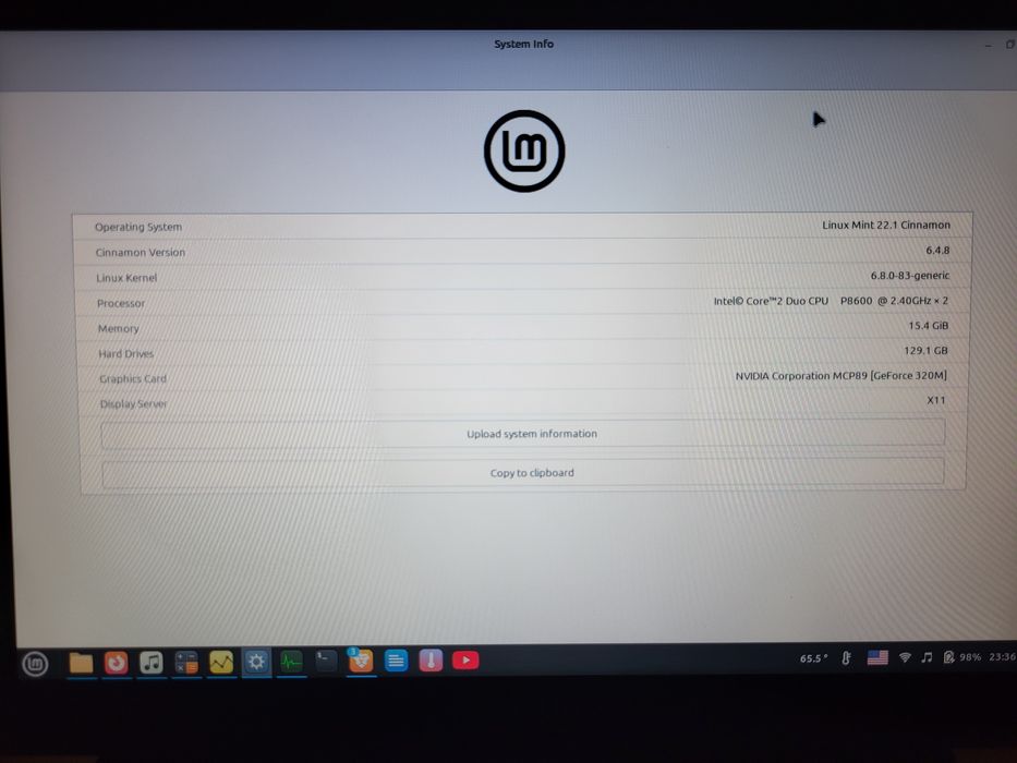 MacBook Pro 13' 16 RAM SSD Linux Mint