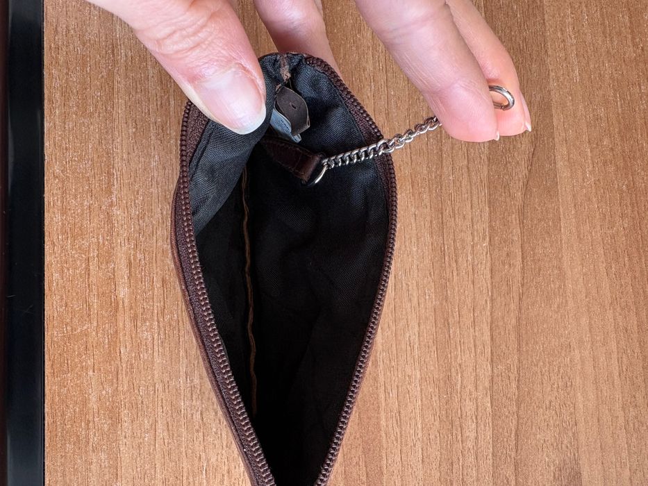 Port chei Samsonite piele maro