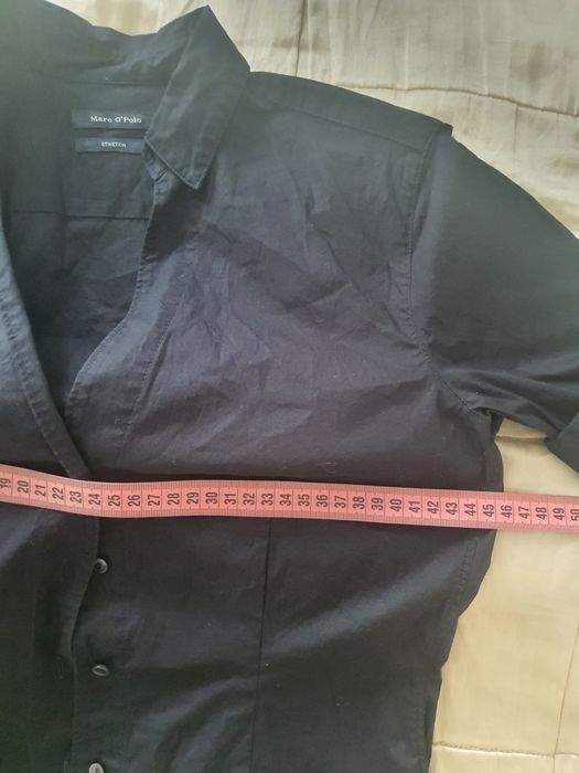 Cămașă Marc O'Polo Stretch S M neagră bumbac nouă premium maneca scurta vara