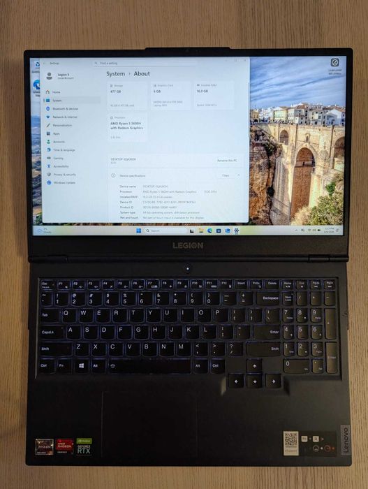 Laptop Gaming Lenovo Legion 5 Ryzen 5 5600G RTX 3060 6GB