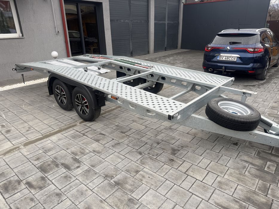 Remorca/Trailer/Platforma Gala 4,5M Noua Jante Aliaj Rampe Aluminiu