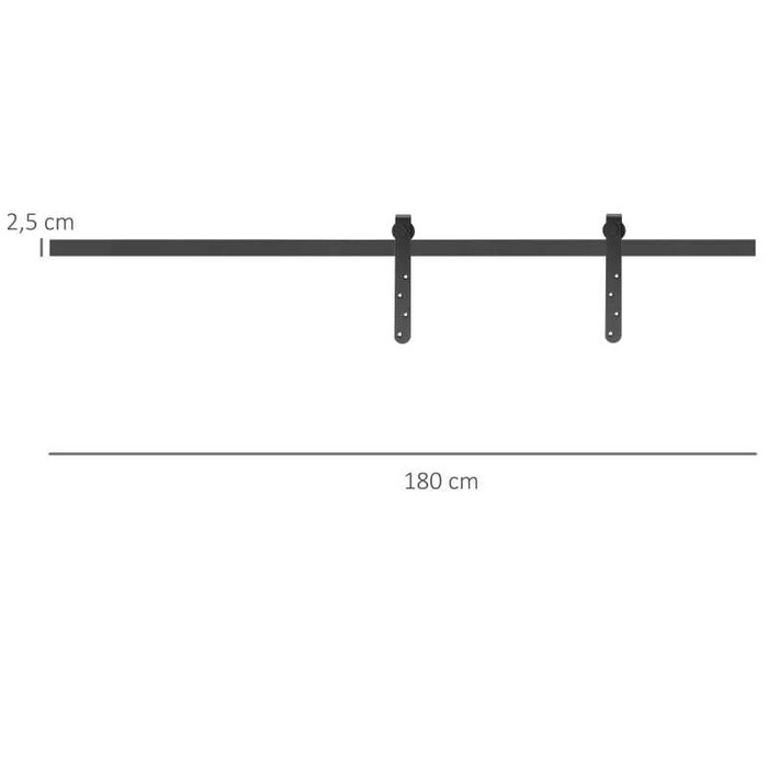 Комплект обков за плъзгащи се врати HOMCOM 180 см с релси