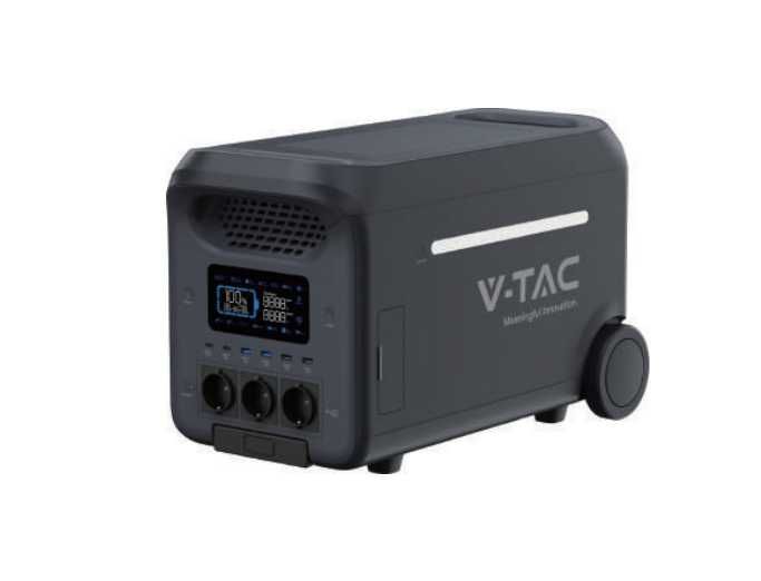 Портативна Зарядна Станция (с LiFePO4 Батерия и Wifi ) V-tac 3000W / 2560Wh