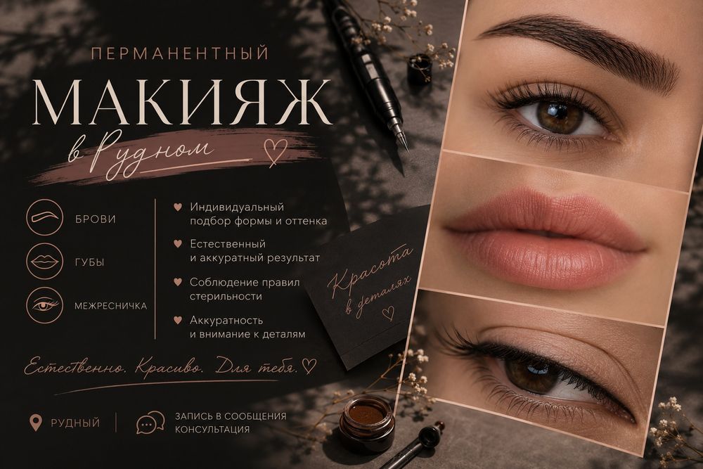 Перманентный макияж в Рудном