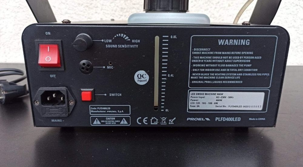 Aparat de fum usor masina proel

plfd400led rgb