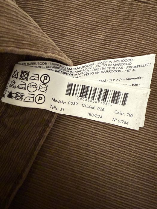 Брюки Massimo Dutti Вельветовые Мужские
