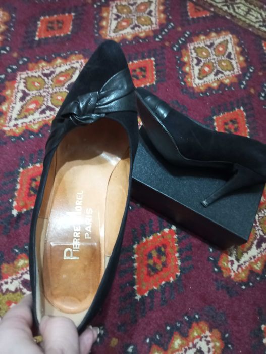 туфли замшевые черные