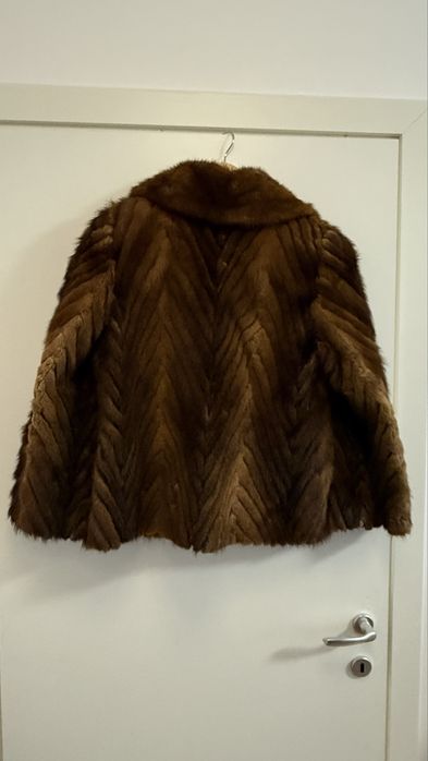 Vand haina blana naturala vizon bej maro M/L