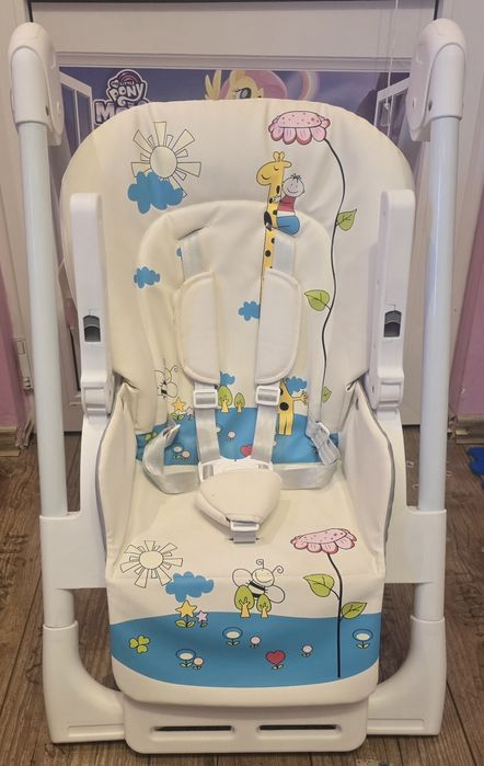 Scaun de masa bebe Wunderkid Play, Alb/Roz