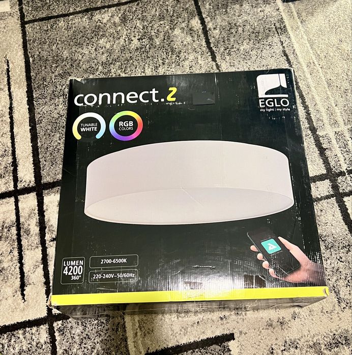 Plafoniera Mare Led Smart EGLO Connect.Z, RGB , diametru 57 cm, 35 W,  4200 lumeni