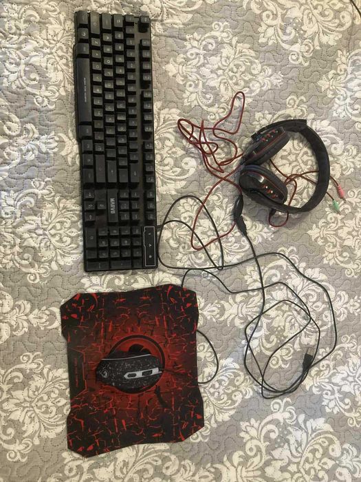 Клавиатура, мишка, слушалки, подложка - Marvo CM370 Combo 4 в 1