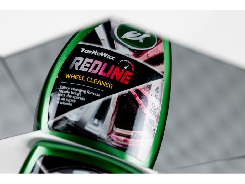 Solutie curatat jante aluminiu si otel Turtle Wax 52854 GL Red Line All Wheel Cleaner 500ml, fara acid, pentru praf de frana, ulei si gudron