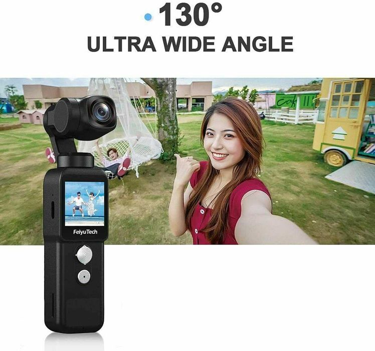 Camera mini vlog pro 4K cu Gimbal 3 axe - FeiyuTech Pocket 2 (SIGILAT)