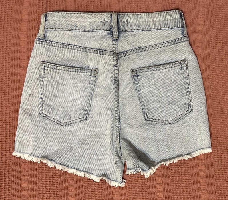 Шорты джинсовые с бахромой