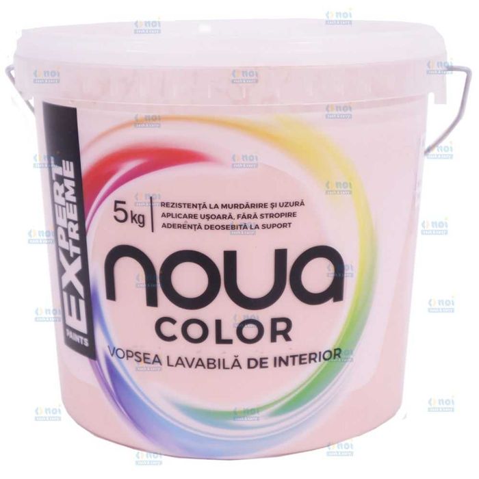 Vopsea lavabila, alba, 5 Kg, Noua Color Neon (20 cutii)