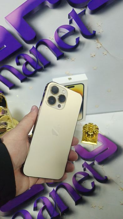 iPhone 14 PRO MaX 5G Gold 128GB Baterie Originală:86%.Preṭ fix!