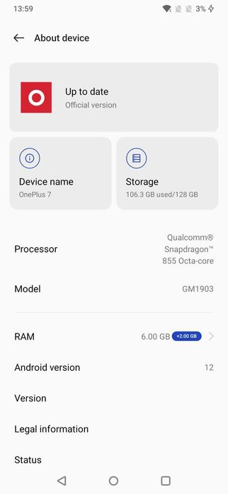 OnePlus 7 – 6 GB RAM / 128 GB stocare