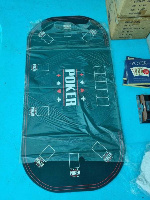 Покер плот за маса, 160см Х 80см, Зелено сукно, До 8 играча