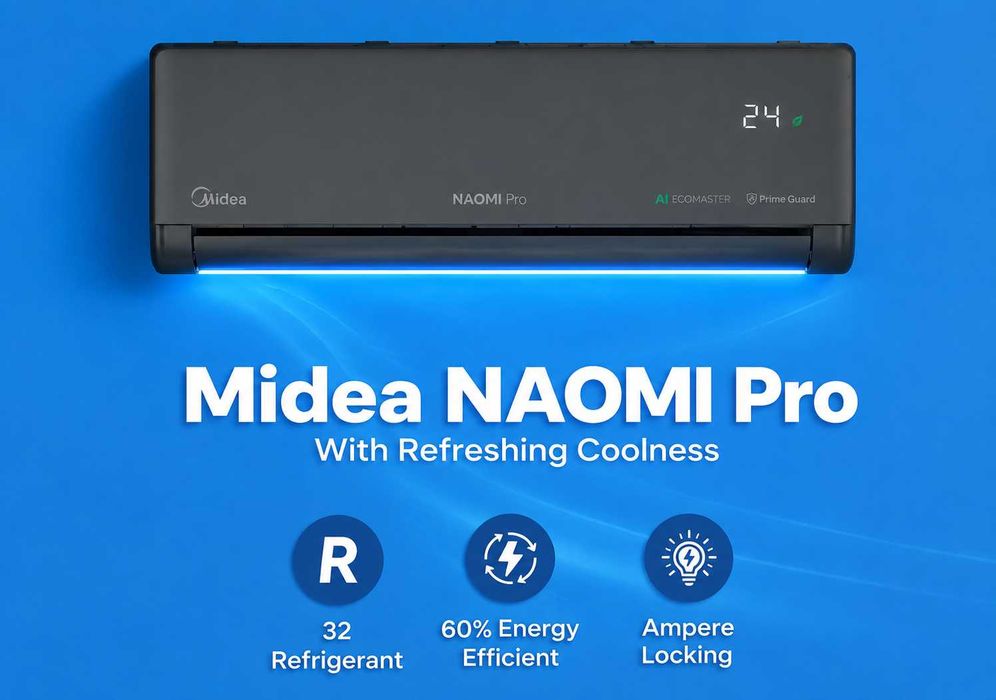 Кондиционер MIDEA модель Naomi Pro - 12,000 Btu /Inverter AI EcoMaster