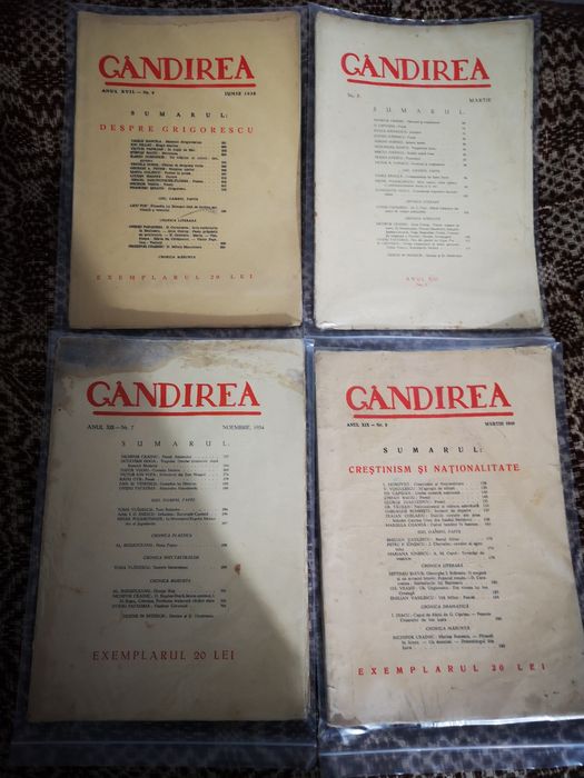 Revista Gandirea interbelic 12 exemplare