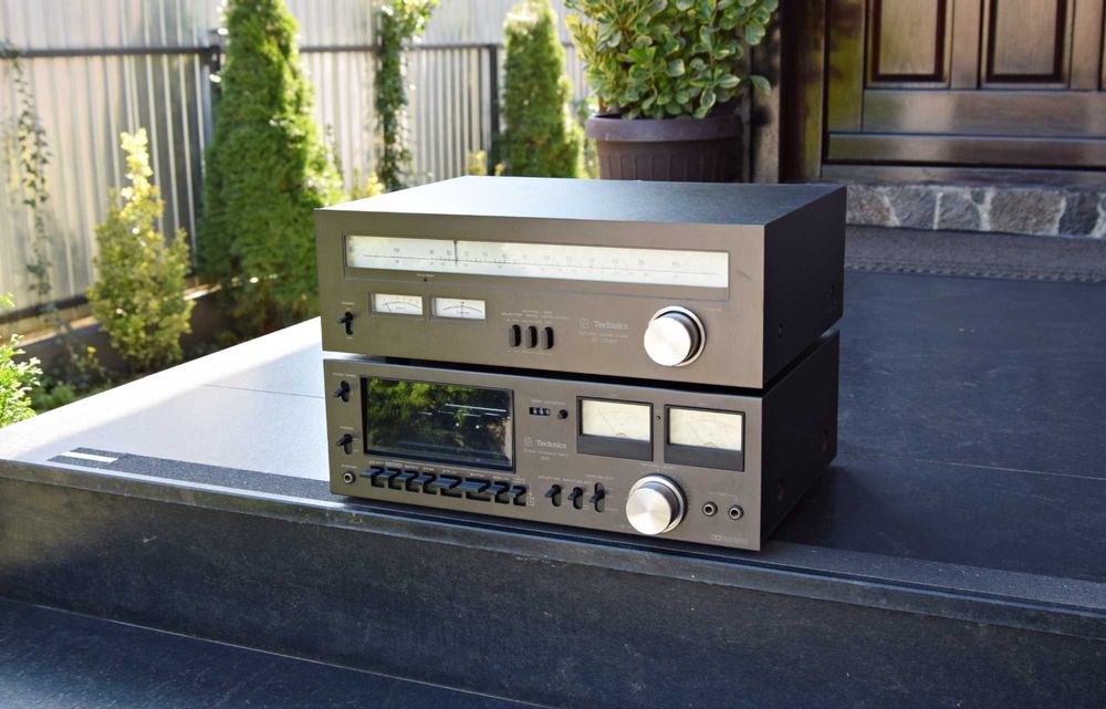 Tuner Technics ST-7300 + deck Technics RS-615 US, radio si casetofon
