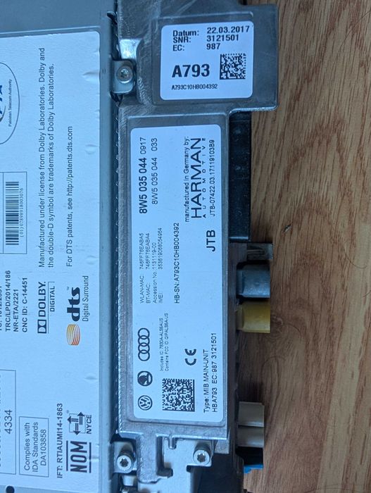 8W5035044 MIB2 High Harman Audi A4 A5 Q5 S5 S4 RS5 Navigatie Oriiginala Audi