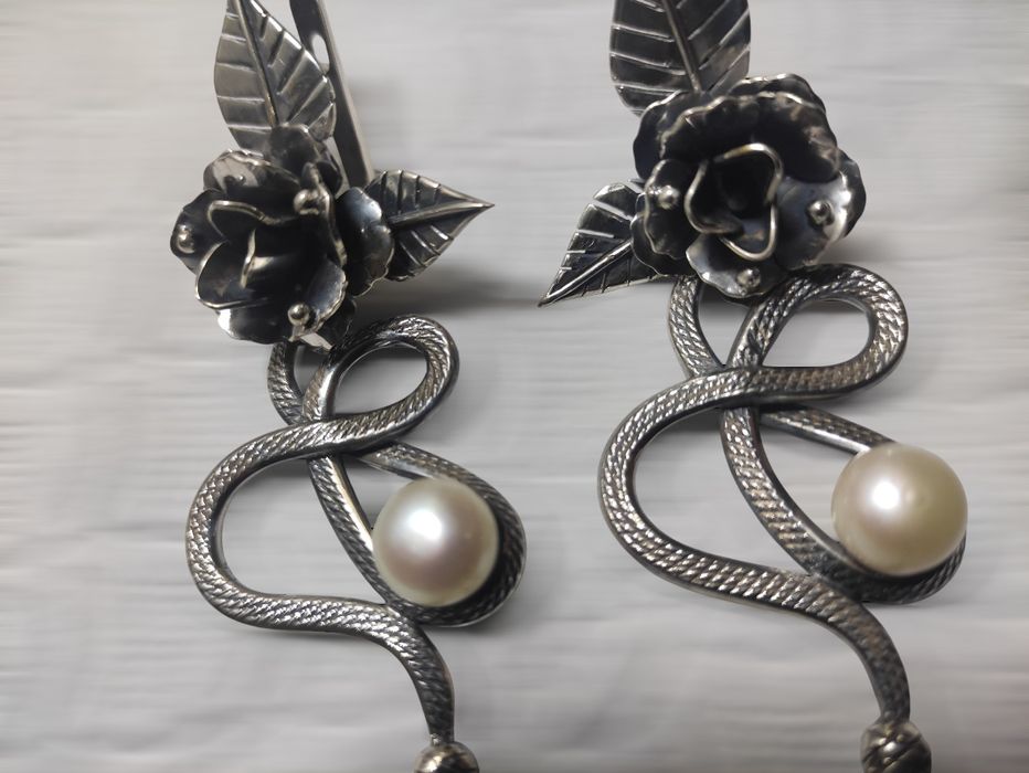 Серьги серебряные