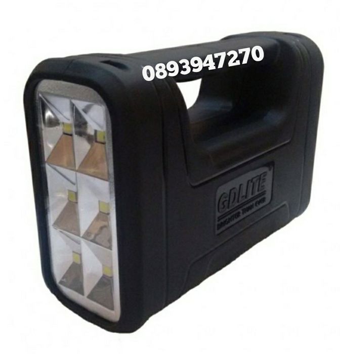 Соларна осветителна система с три крушки,фенер,зарядно GD LITE GD-8007